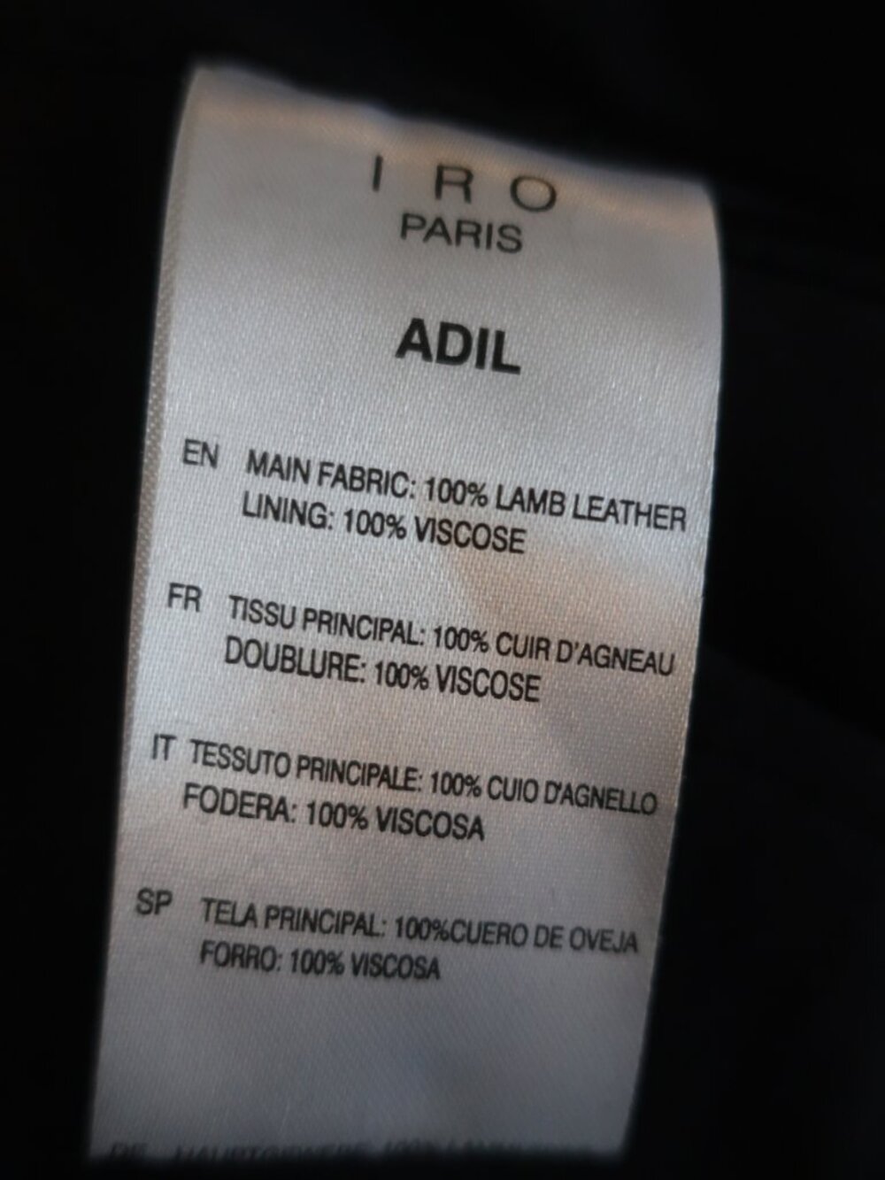 Womens Iro Paris Adil (Item- 37) Black Pure Lamb Leather Shorts 38 US/6 - Picture 9 of 11